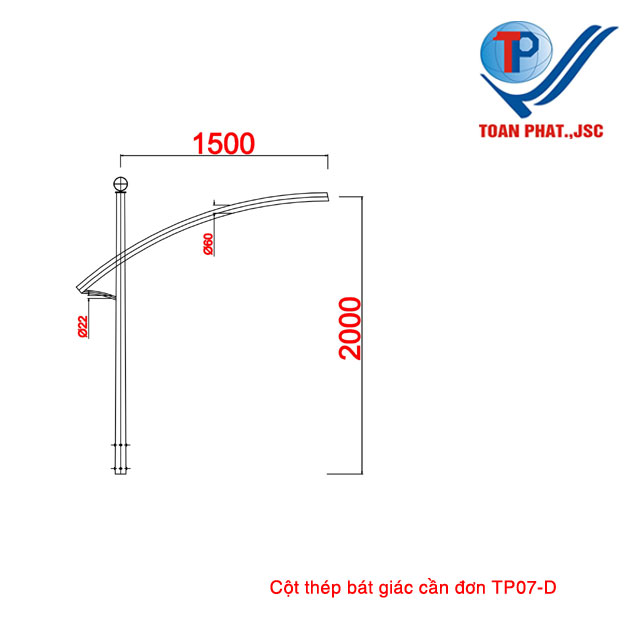 Cột đèn TP07-D