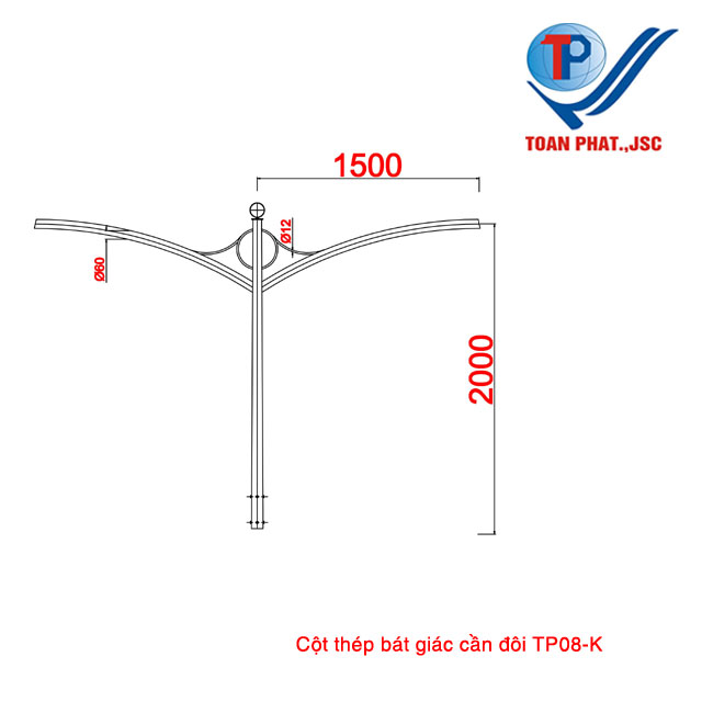 Cột đèn TP08-D